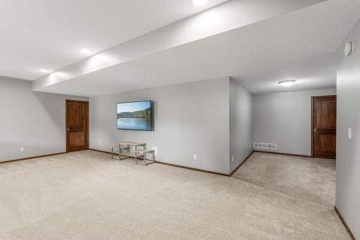 Family room - Lower level (New carpet Aug 2025)