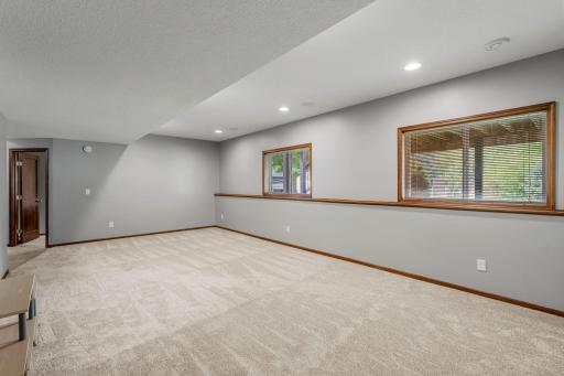 Family room - Lower level (New carpet Aug 2025)