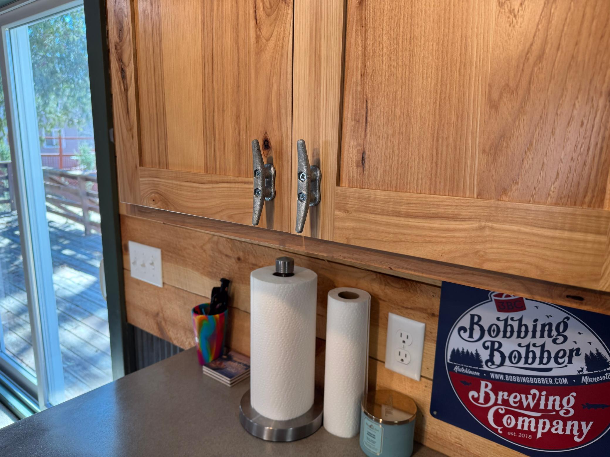 Rustic hickory cabinetry