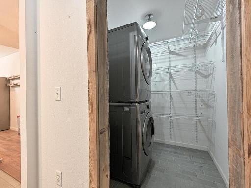 Main floor laundry right of the entry way