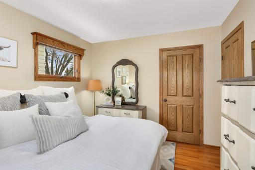 Nice deep closet with solid 4 panel doors