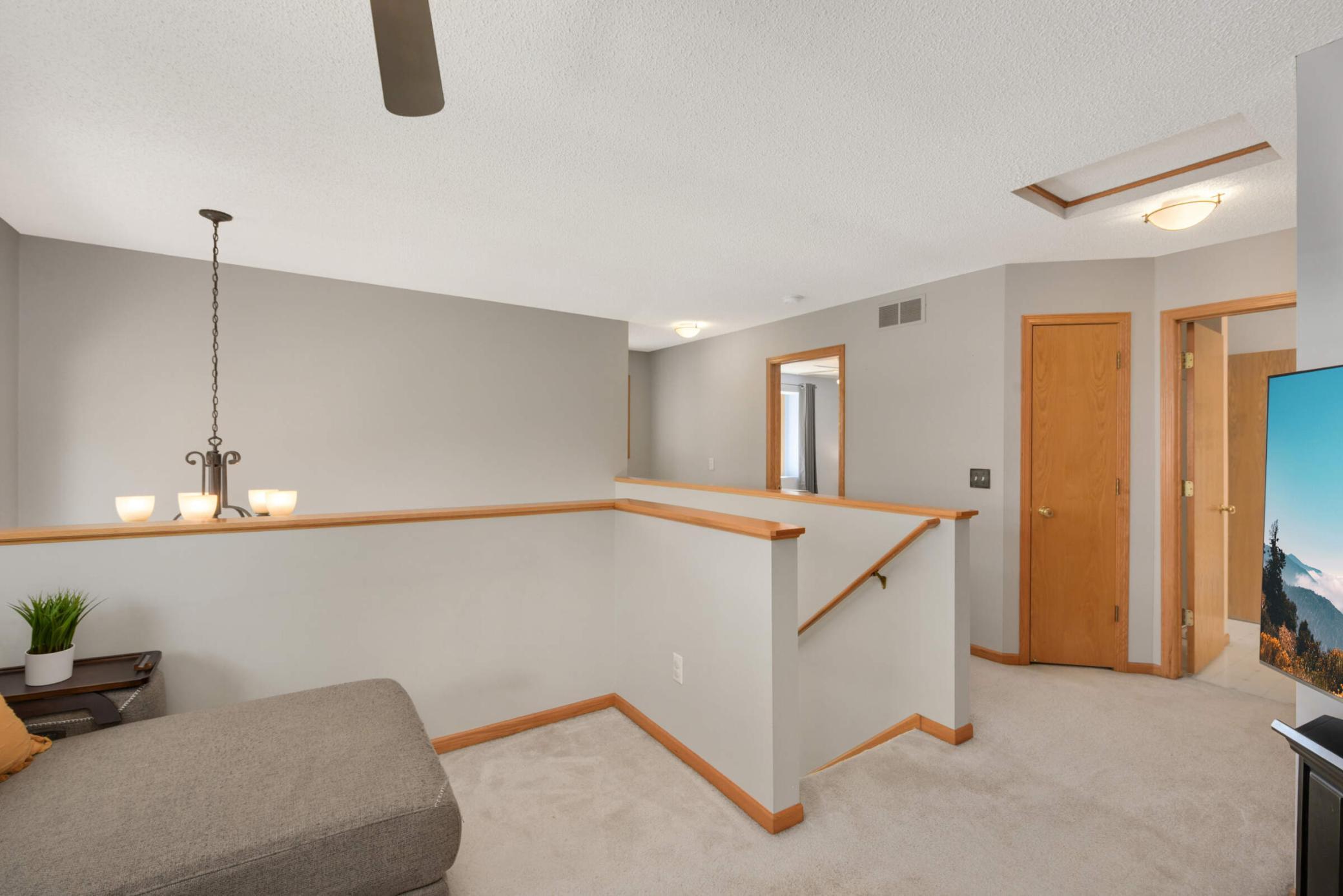 Open upper level is so inviting.