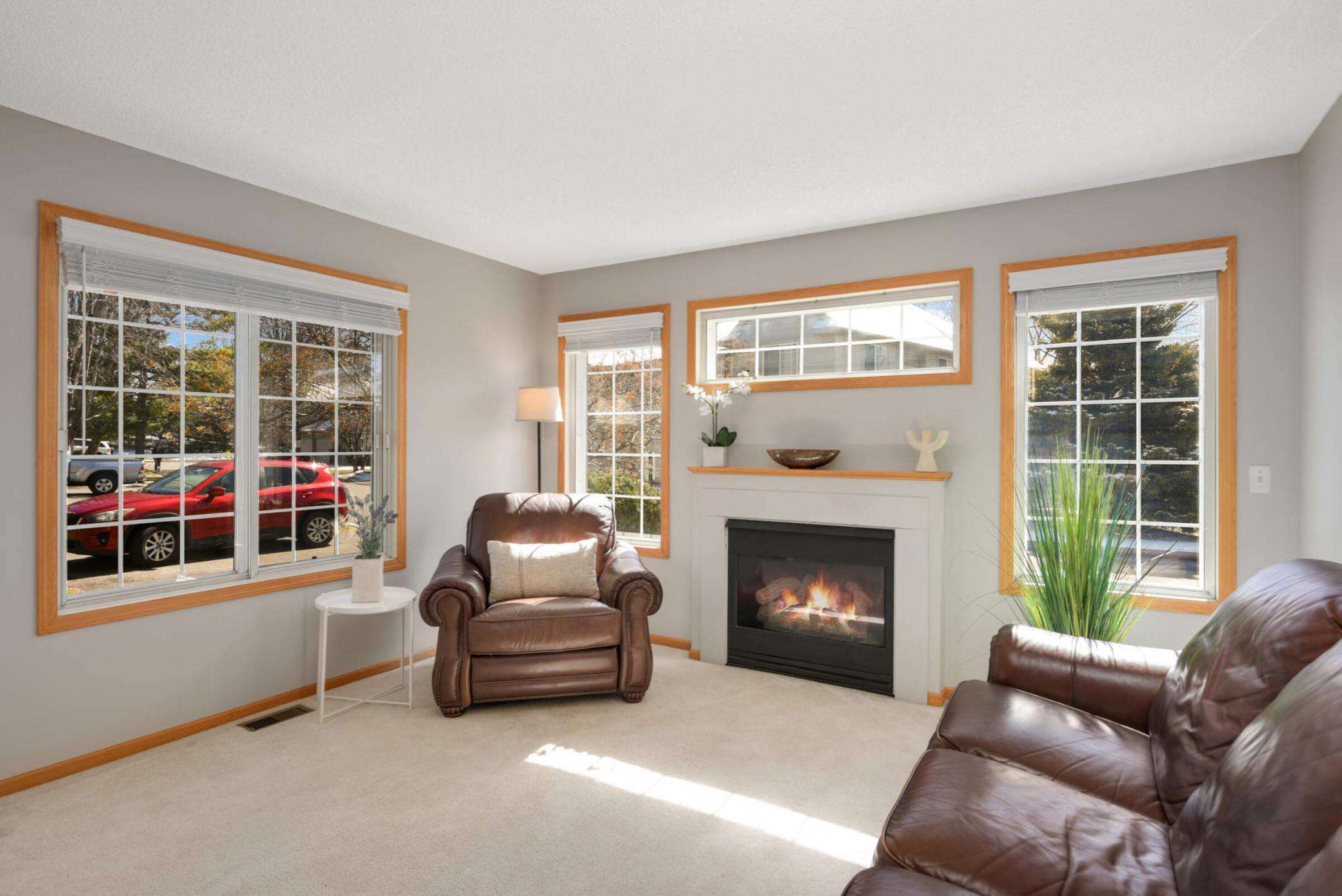 Another view of this spacious living room.