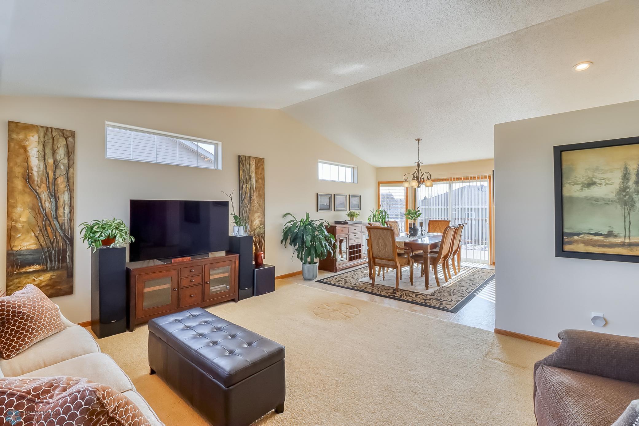 Transom windows provide natural light