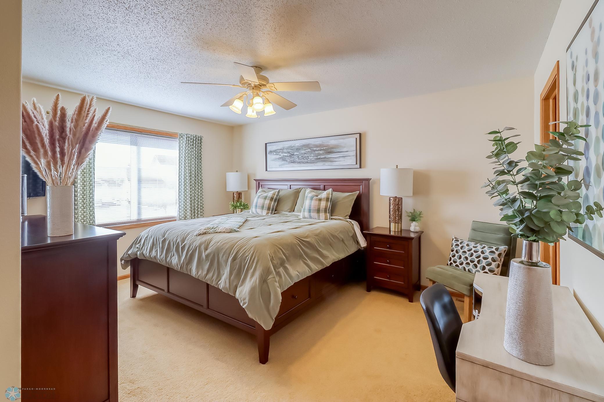 Spacious primary bedroom