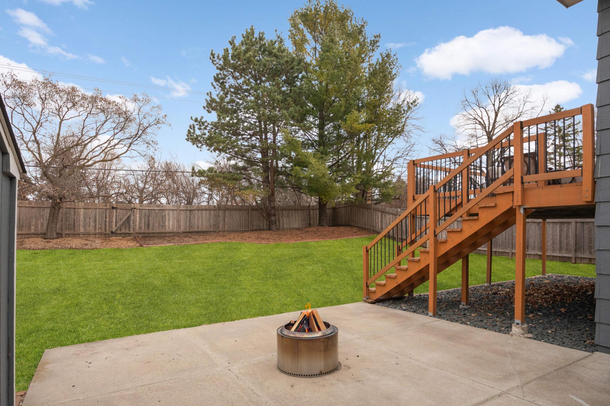 Cement Patio for firepit