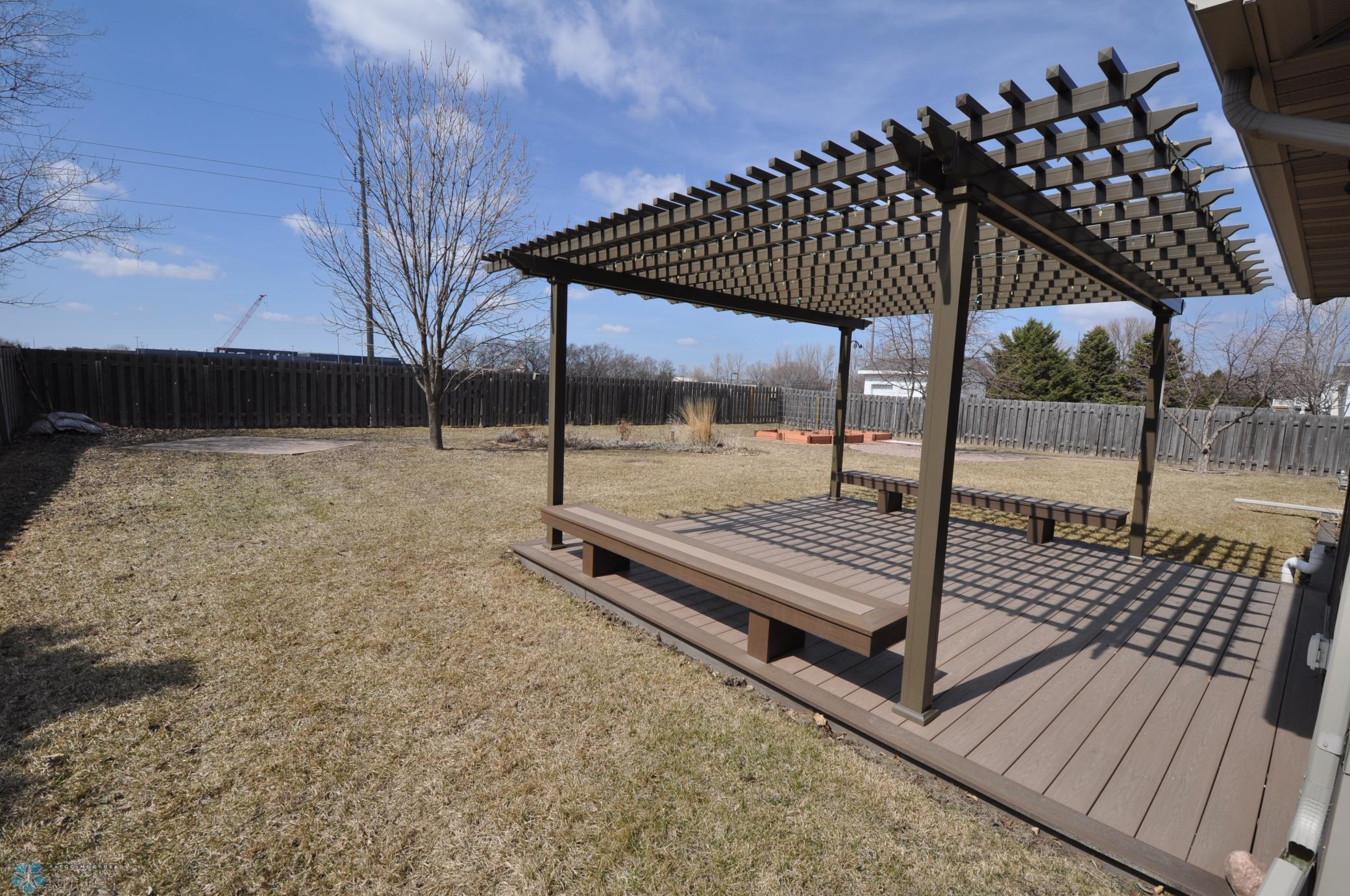 Fenced back yard