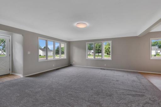 An extra large corner lot makes the most of the many windows.