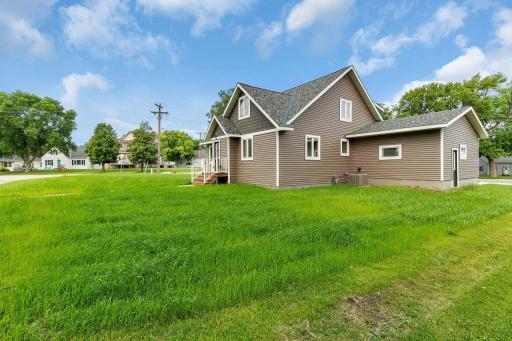 Great flat yard for outdoor games and activities.