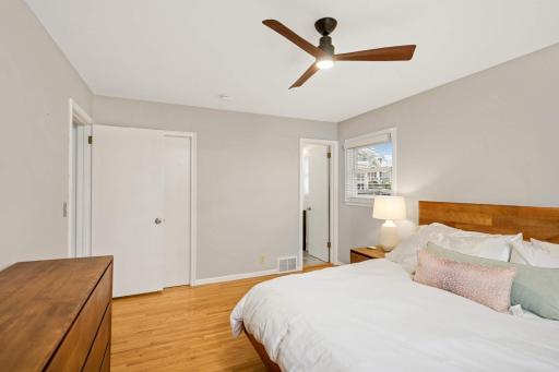 Primary suite has a good size walk-in closet