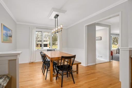 The dininig area is great for entertaining and daily living