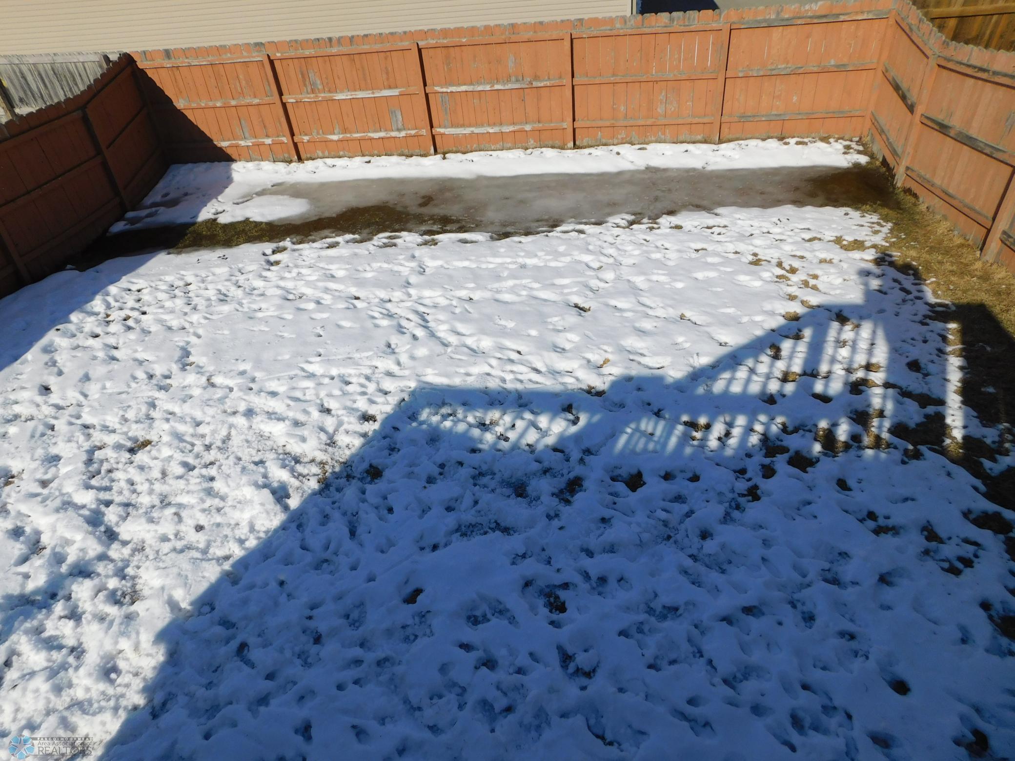 fenced backyard