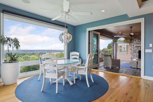 Additional dining space off of the kitchen