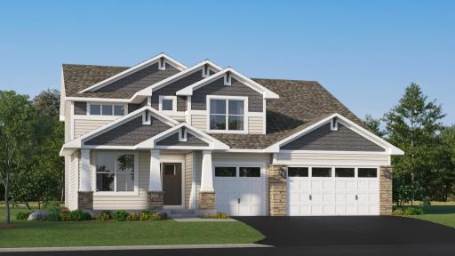 (Exterior rendering, actual homes finishes will vary) The stunning Itasca exterior!