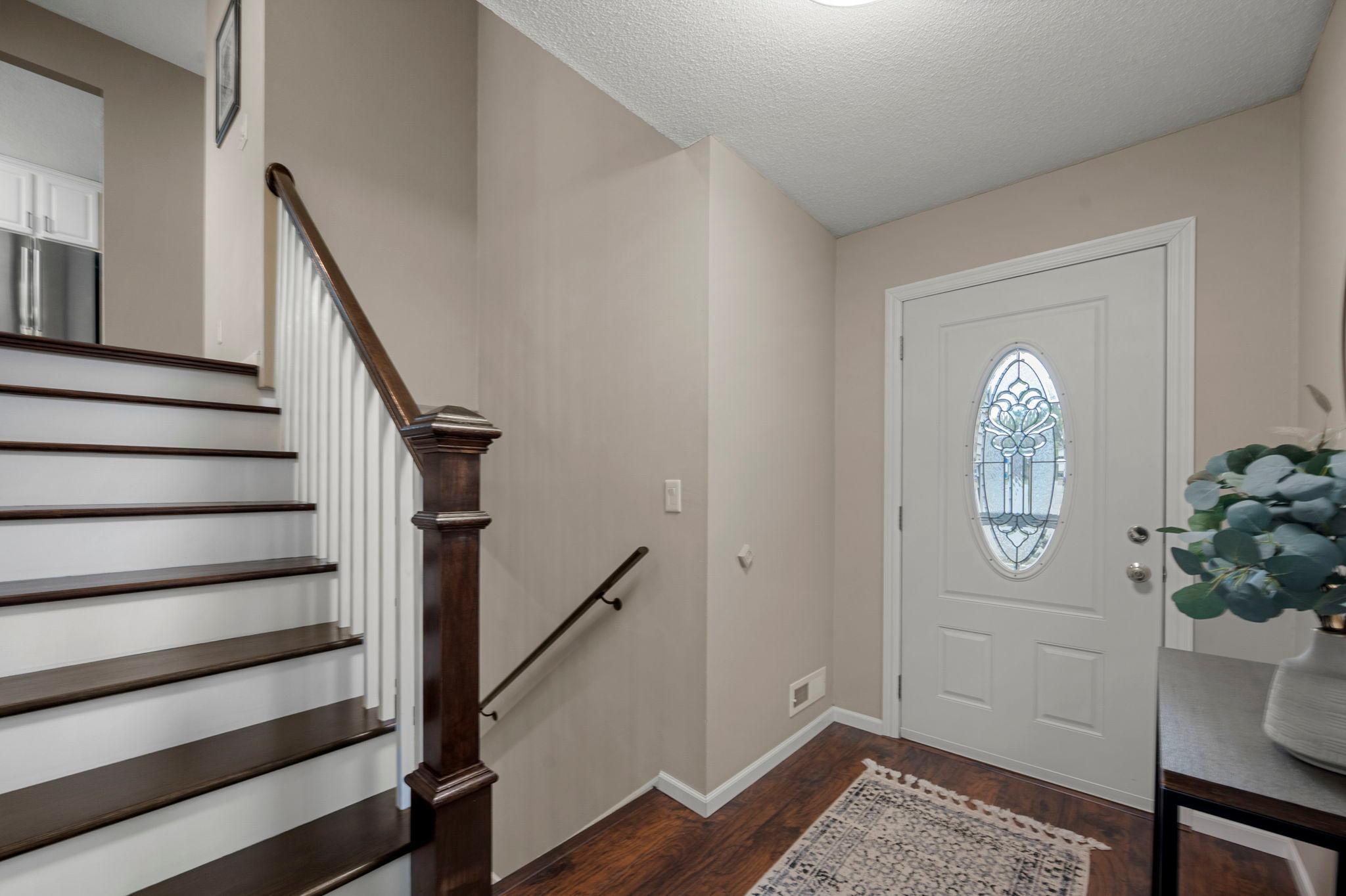 Interior stairs and railing professionally rebuilt.