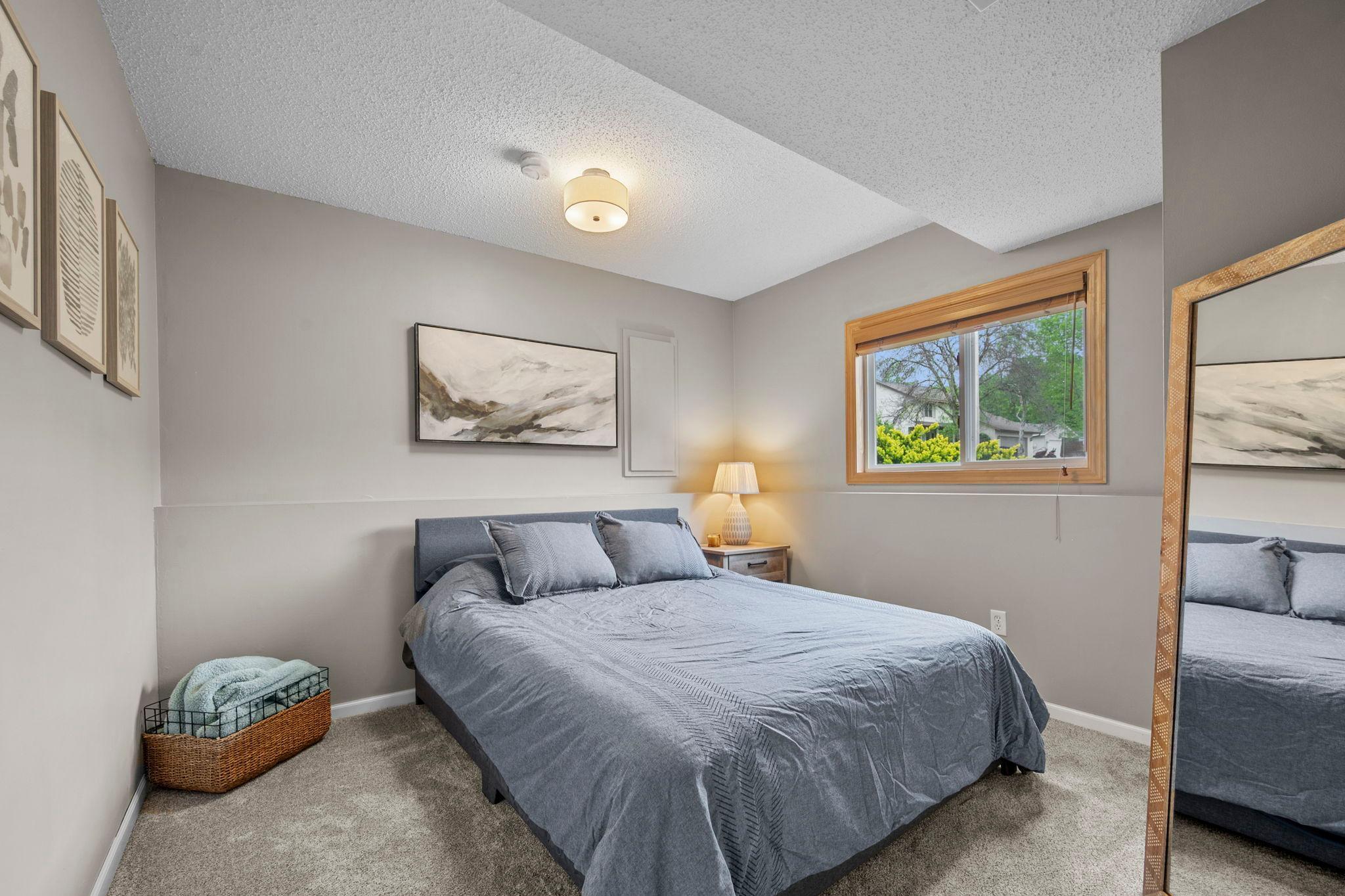 Third bedroom in lower level.