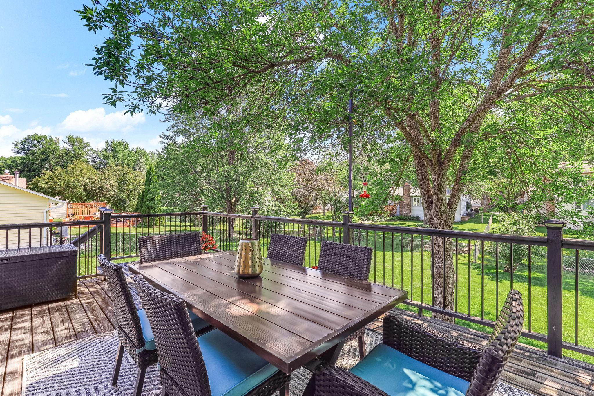 Enjoy entertaining on the huge deck off of the informal dining area.