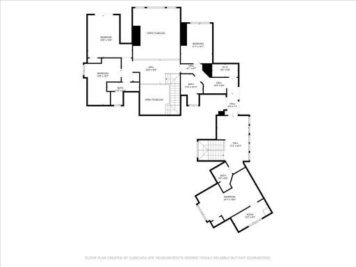 Upper Level Floor Plan Generous second-level layout with multiple guest bedrooms, full baths, a loft-style landing, and dedicated storage space—perfect for guests or multi-generational living.