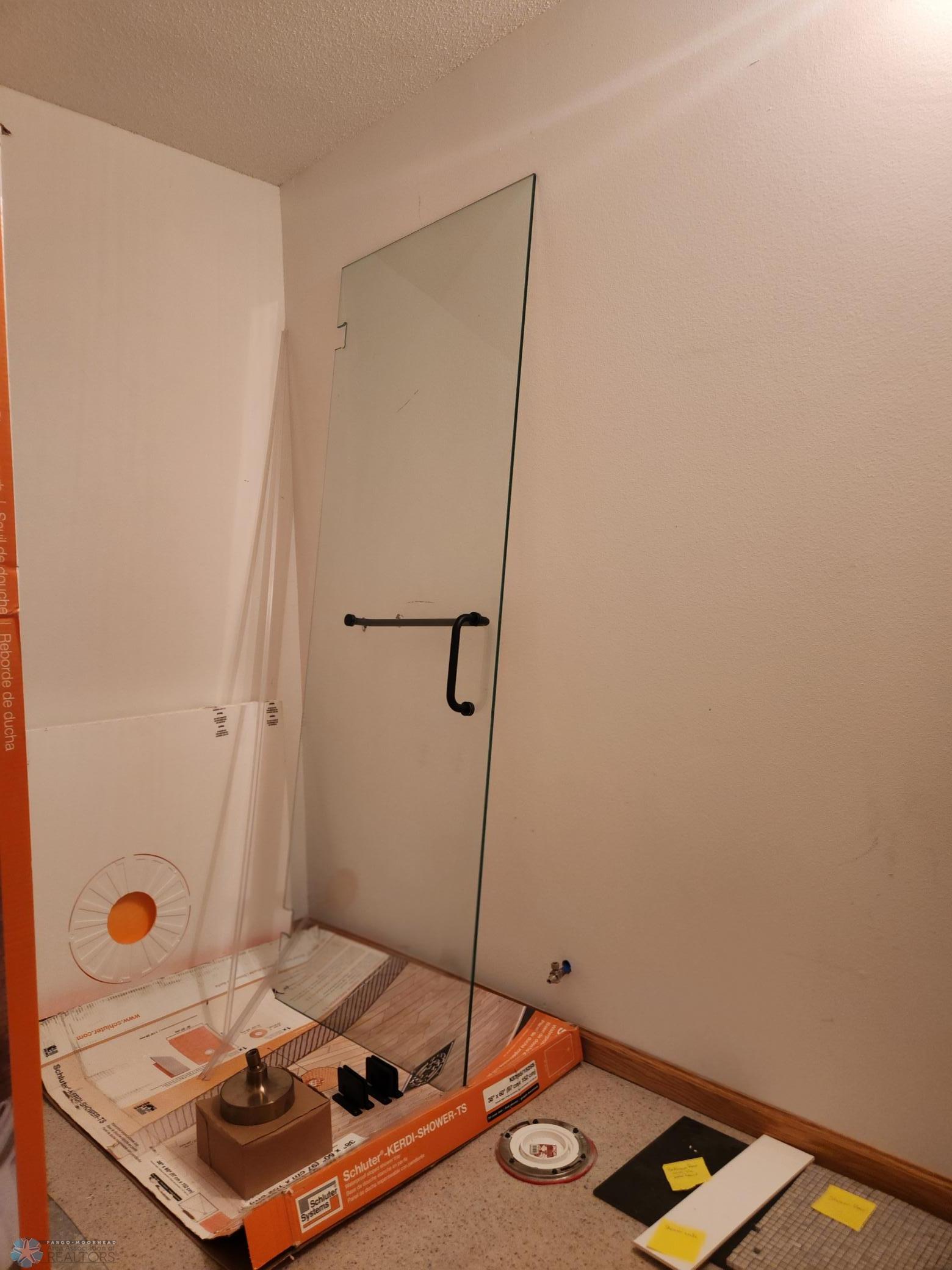 3/4 bath in basement with most supplies for finishing