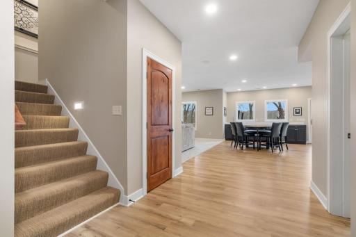 The recently finished walkout lower level - adds an additional bedroom, bathroom and more.