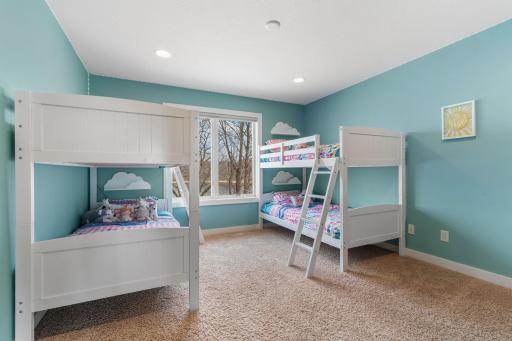 Each bedroom in the home offers a walk in closet.