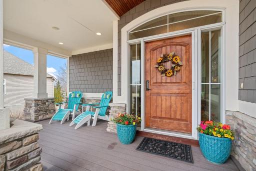 The low maintenance porch and grand front door start your luxury showing experience.