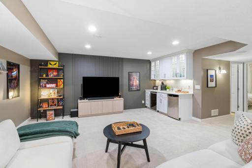 Wet-Bar with wine cooler and mini-fridge