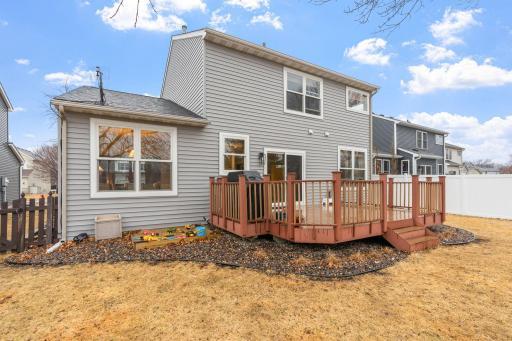 Sandbox next to deck