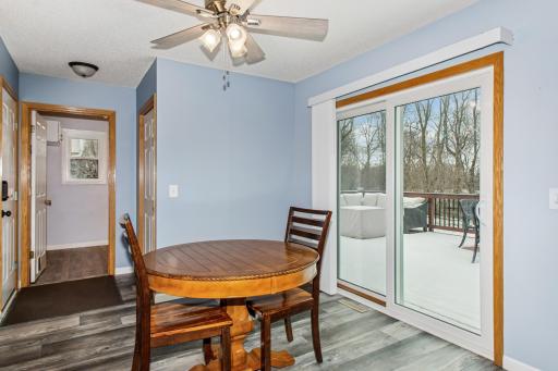 Informal Dining Area with Walkout to Deck