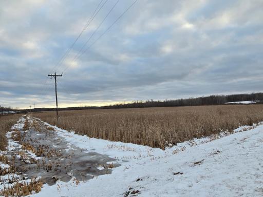 snowmobile trail on east side of property