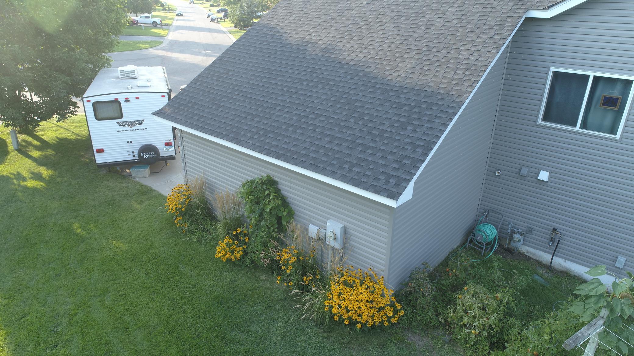Side yard & vegetable garden