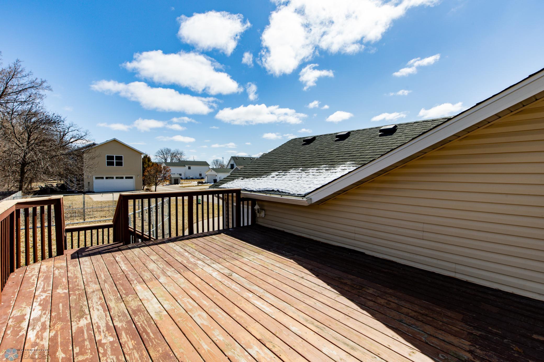 Deck will be scraped and painted when weather permits