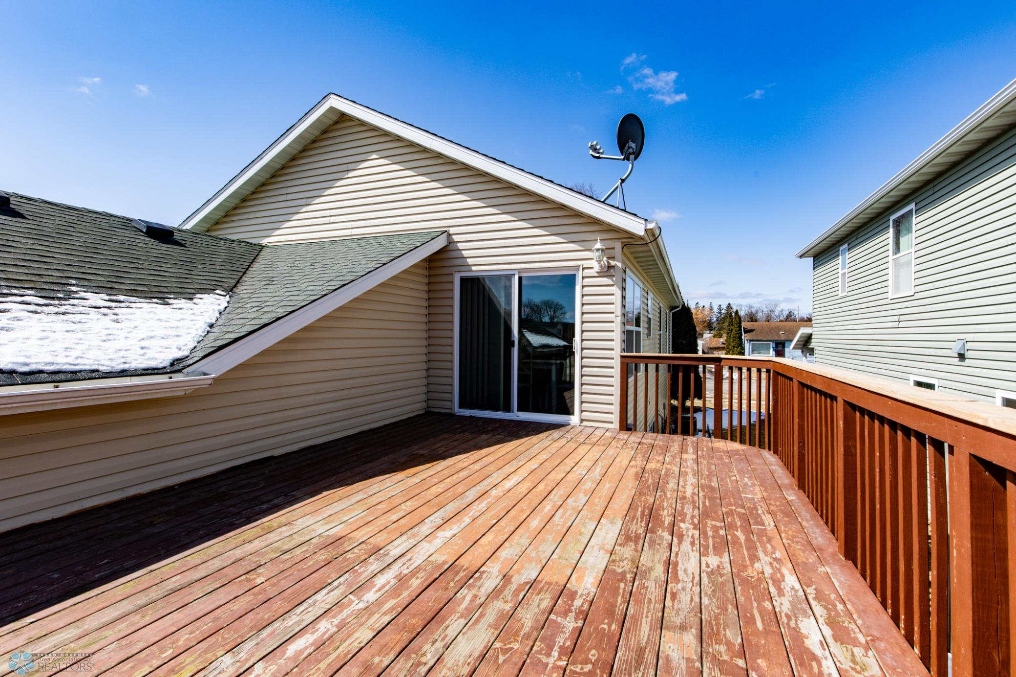 Deck will be scraped and painted when weather permits