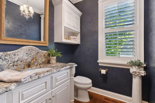 Main Floor Powder Room with Venetian Plaster