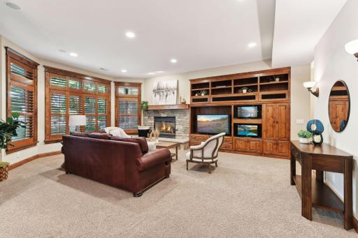 Family Room with Fireplace and Built-in Media Center