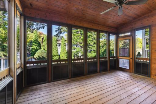 3 Season Porch on Main Level with EZ Screen System