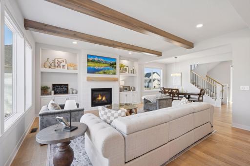 The open floorplan creates a spacious, flowing layout, making it ideal for entertaining.