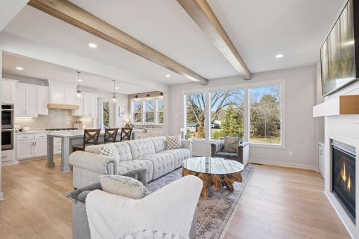 The windows flood the space with an abundance of natural light.