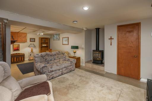 Lower Level Family room with gas Fireplace