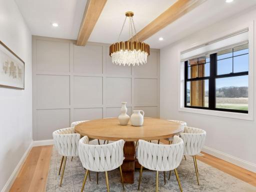 The spacious formal dining room gives a nod of elegance to your next gathering - whether its hosting a game night or a holiday meal.