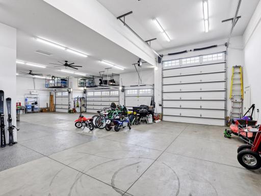 The 8-car garage is a game-changer. Fully insulated and heated plus space for a full-size RV!