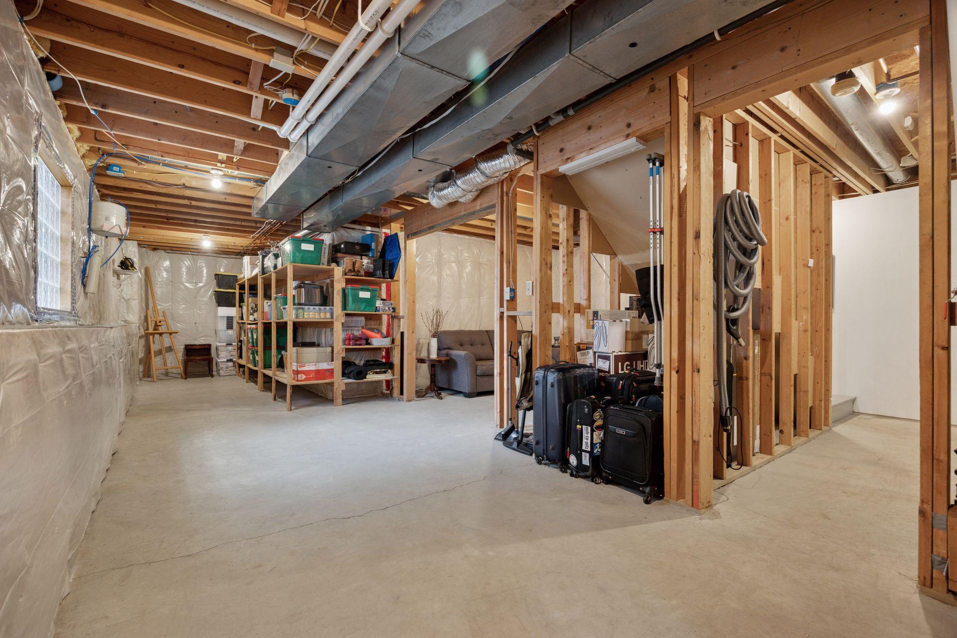 Spacious Lower Level with Bathroom Plumbing Rough-In and Central Vacuum System