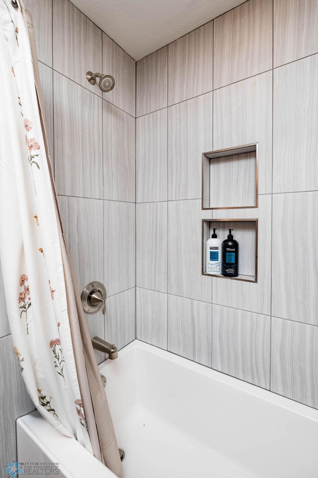 Lower bathroom tile shower
