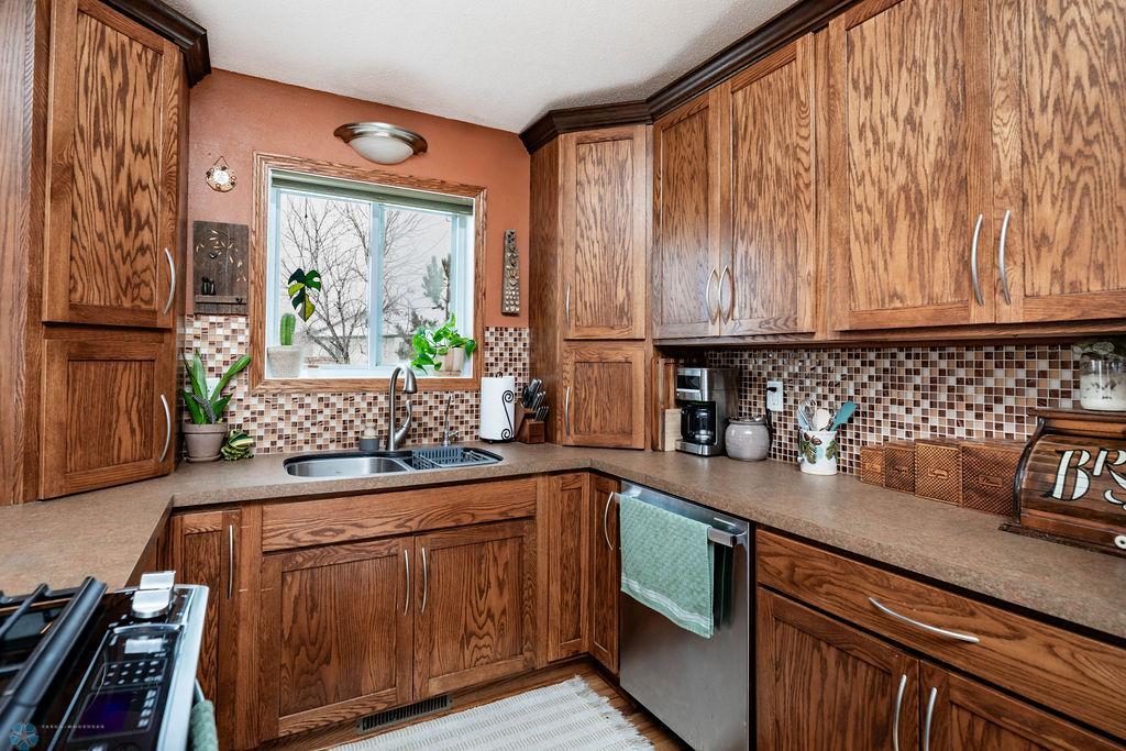 Oak cabinets