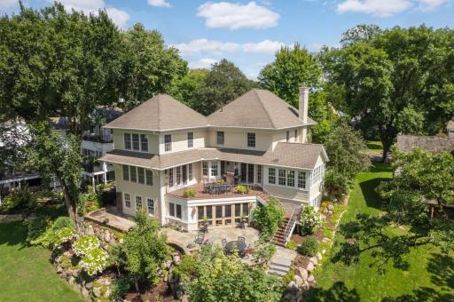 Creek Side View - note the wonderful landscaping and exterior entertaining spaces