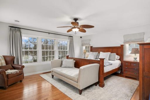 1 of 5 bedrooms with private bath, walk in closet and full laundry! Best creek view in the house too