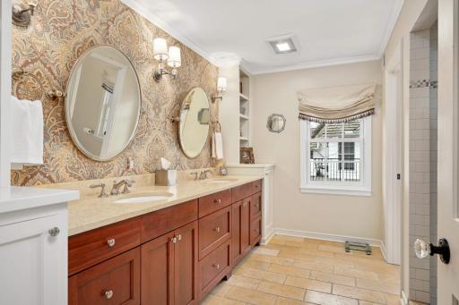 Spacious owners suite with walk in shower