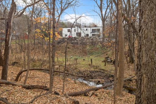 View from back of property. Creek is on the property that leads to Stubbs Bay
