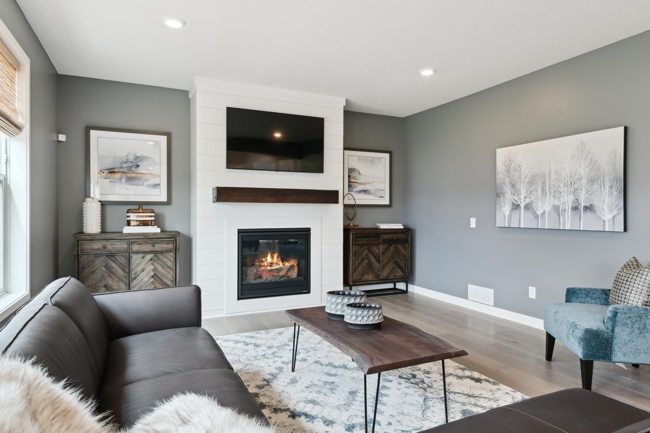 (Photo of model home, finishes will vary) An open design among the Great Room, breakfast room and kitchen creates a comfortable living space for shared enjoyment