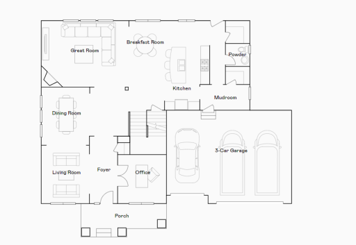 Upper level floorplan.